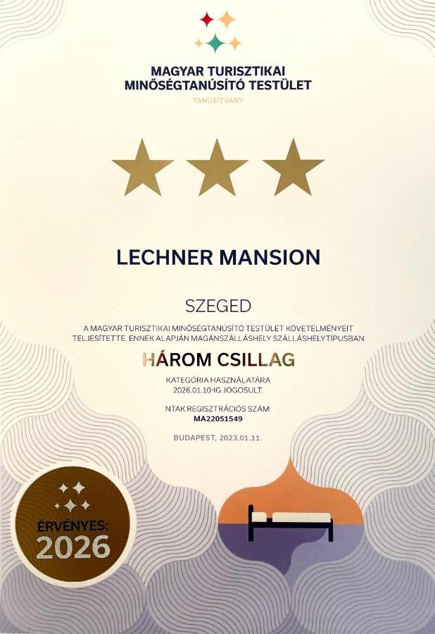 セゲドLechner Mansionアパートメント エクステリア 写真